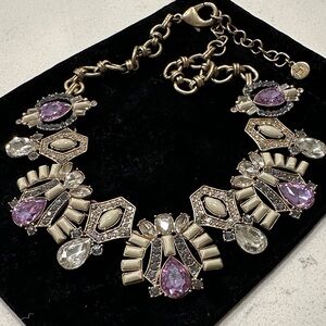 Elegant Purple and blue Statement Necklace